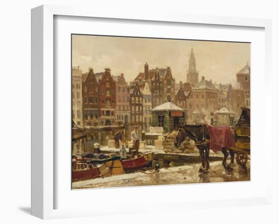 Damrak, Amsterdam-Frans Langeveld-Framed Giclee Print