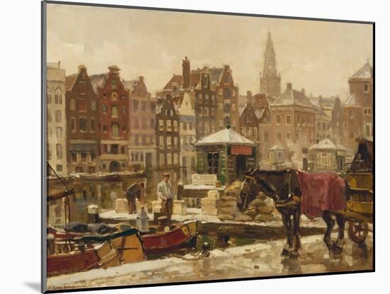 Damrak, Amsterdam-Frans Langeveld-Mounted Giclee Print