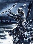Trading Ships with Teutonic Knights Aboard Closing in on a Pirate Vessal-Dan Escott-Giclee Print