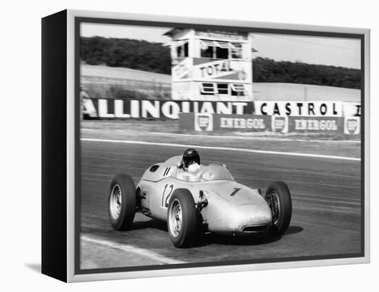 Dan Gurney Driving a Porsche, French Grand Prix, Rheims, 1961-null-Framed Premier Image Canvas