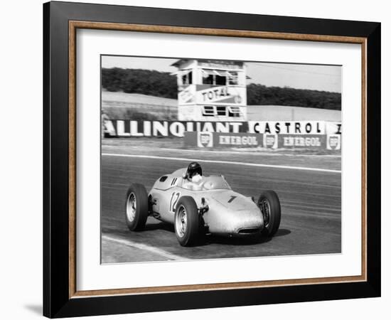 Dan Gurney Driving a Porsche, French Grand Prix, Rheims, 1961-null-Framed Photographic Print