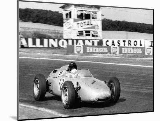 Dan Gurney Driving a Porsche, French Grand Prix, Rheims, 1961-null-Mounted Photographic Print