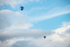 Hot Air Balloon High Above Bristol with Storm Clouds, Uk-Dan Tucker-Framed Premier Image Canvas