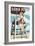 Dana Point, California - Lifeguard Pinup-Lantern Press-Framed Art Print