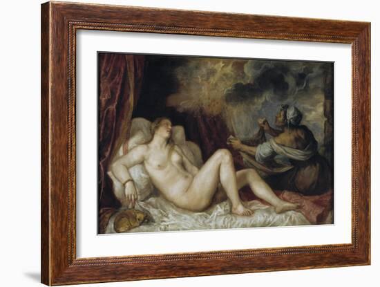 Danae, 1553-Titian (Tiziano Vecelli)-Framed Giclee Print