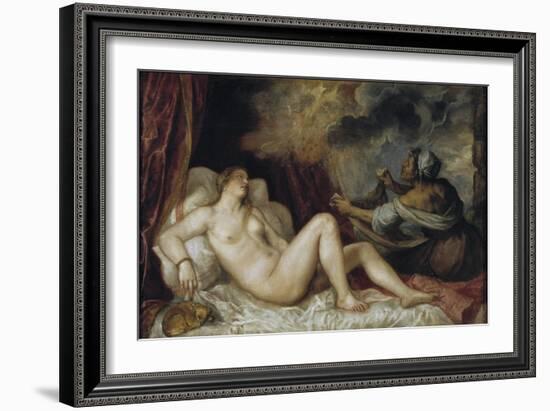 Danae, 1553-Titian (Tiziano Vecelli)-Framed Giclee Print