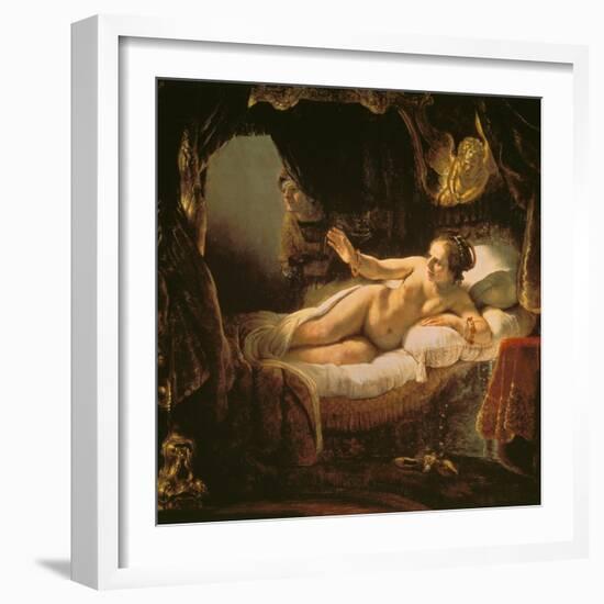 Danae, 1636/1647-Rembrandt van Rijn-Framed Giclee Print