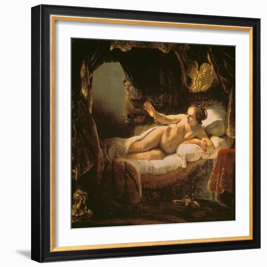 Danae, 1636/1647-Rembrandt van Rijn-Framed Giclee Print