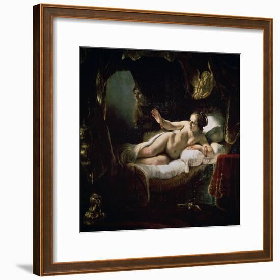 Danae, 1636-Rembrandt van Rijn-Framed Giclee Print