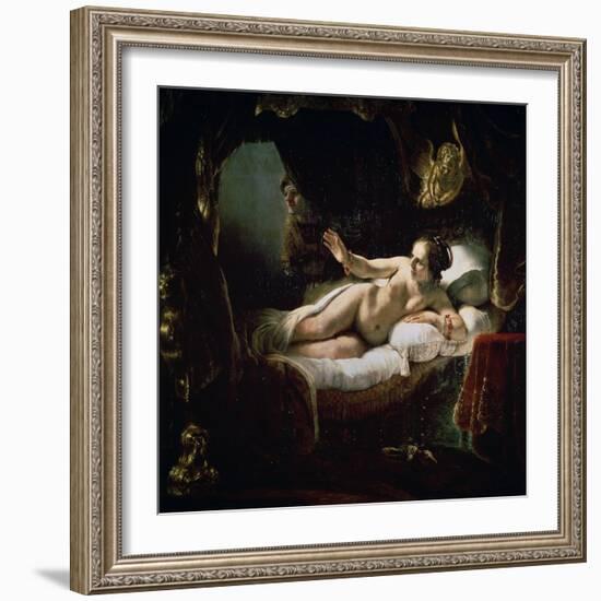 Danae, 1636-Rembrandt van Rijn-Framed Giclee Print