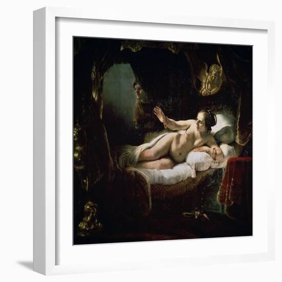 Danae, 1636-Rembrandt van Rijn-Framed Giclee Print