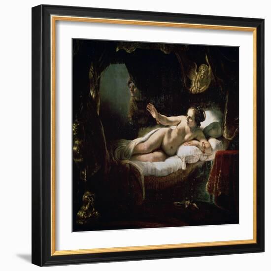 Danae, 1636-Rembrandt van Rijn-Framed Giclee Print