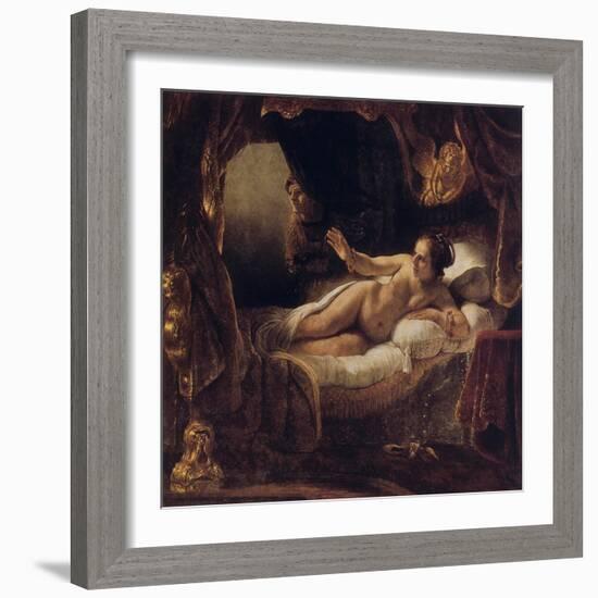 Danae, 1636-Rembrandt van Rijn-Framed Giclee Print