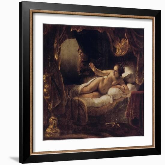 Danae, 1636-Rembrandt van Rijn-Framed Giclee Print