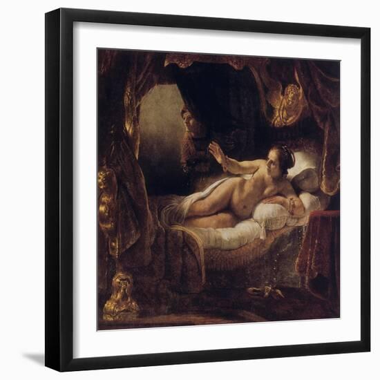 Danae, 1636-Rembrandt van Rijn-Framed Giclee Print