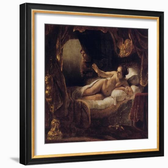 Danae, 1636-Rembrandt van Rijn-Framed Giclee Print