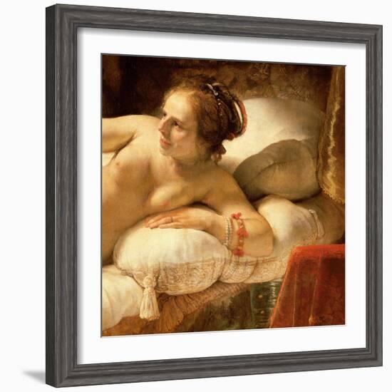 Danae, 1643 (Detail)-Rembrandt van Rijn-Framed Giclee Print