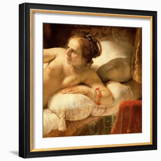 Danae, 1643 (Detail)-Rembrandt van Rijn-Framed Giclee Print