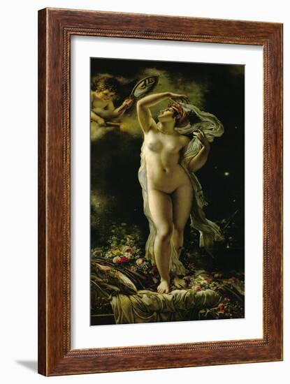 Danae, looking at herself in a mirror held by Cupid. (1789)-Anne-Louis Girodet de Roussy-Trioson-Framed Giclee Print