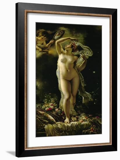 Danae, looking at herself in a mirror held by Cupid. (1789)-Anne-Louis Girodet de Roussy-Trioson-Framed Giclee Print