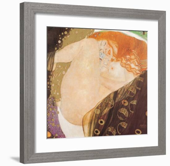 Danae-Gustav Klimt-Framed Art Print