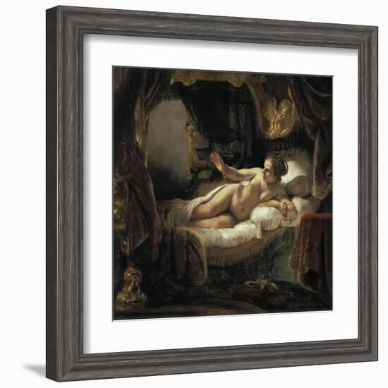 Danae-Rembrandt van Rijn-Framed Art Print