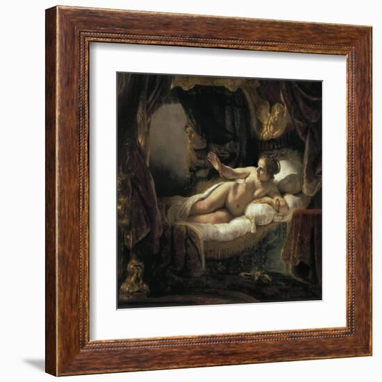 Danae-Rembrandt van Rijn-Framed Art Print