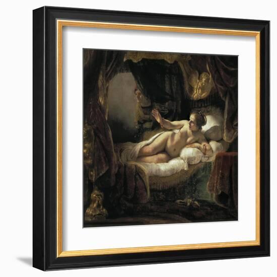 Danae-Rembrandt van Rijn-Framed Art Print