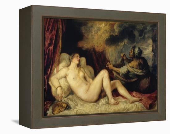 Danae-Titian (Tiziano Vecelli)-Framed Premier Image Canvas