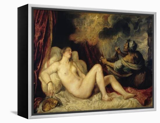 Danae-Titian (Tiziano Vecelli)-Framed Premier Image Canvas