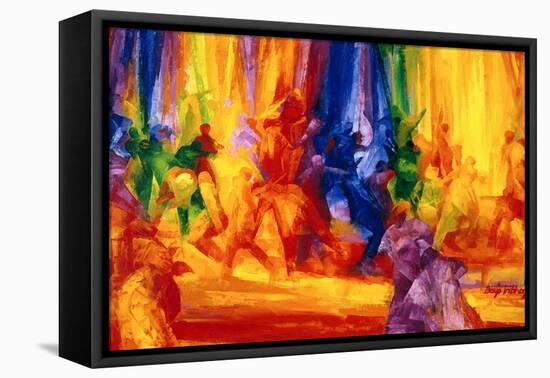 Dance 1, 2000-Bayo Iribhogbe-Framed Premier Image Canvas