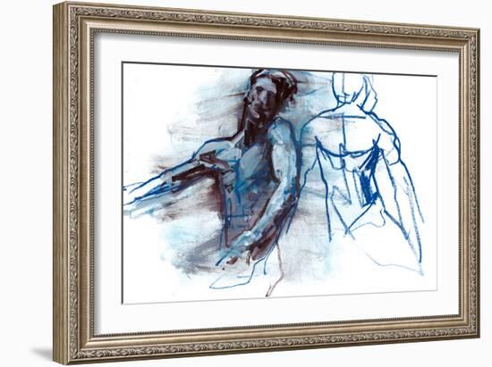 Dance, 2022, (mixed media on paper)-Mark Adlington-Framed Giclee Print