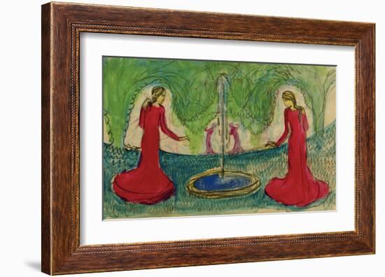 Dance Around the Fountain-Auguste Macke-Framed Giclee Print