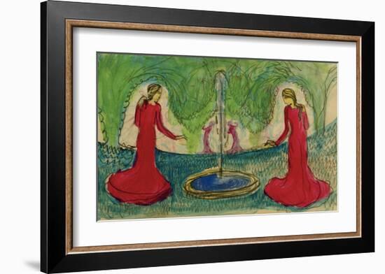 Dance Around the Fountain-Auguste Macke-Framed Giclee Print