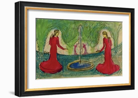 Dance Around the Fountain-Auguste Macke-Framed Giclee Print