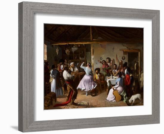 Dance at a Country Inn-Rafael Benjumea-Framed Giclee Print