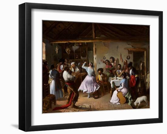 Dance at a Country Inn-Rafael Benjumea-Framed Giclee Print