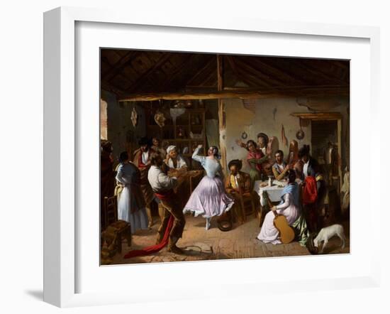 Dance at a Country Inn-Rafael Benjumea-Framed Giclee Print