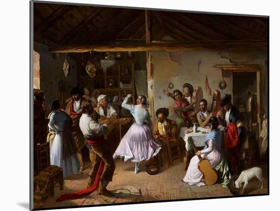 Dance at a Country Inn-Rafael Benjumea-Mounted Giclee Print