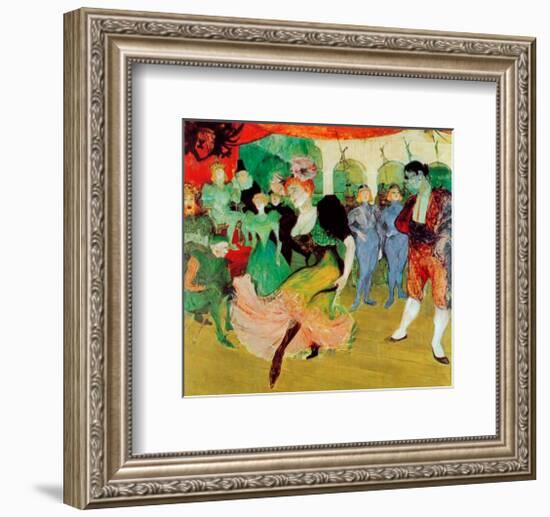 Dance At Moulin Rouge-Henri de Toulouse-Lautrec-Framed Art Print