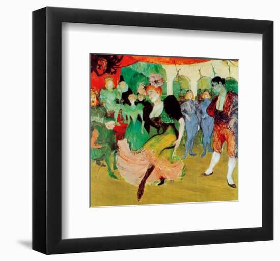 Dance At Moulin Rouge-Henri de Toulouse-Lautrec-Framed Art Print