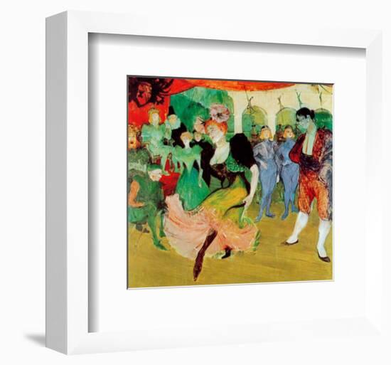 Dance At Moulin Rouge-Henri de Toulouse-Lautrec-Framed Art Print