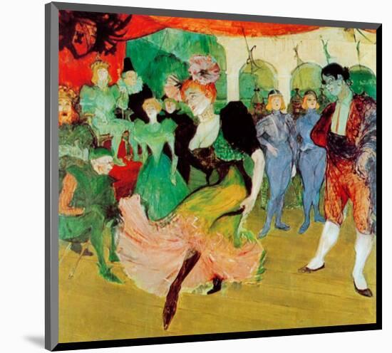 Dance At Moulin Rouge-Henri de Toulouse-Lautrec-Mounted Art Print