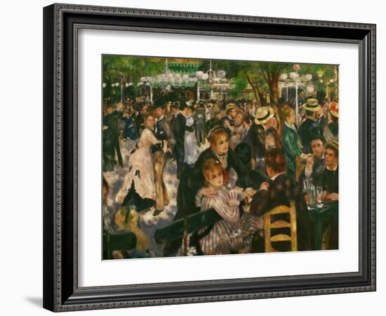 Dance at the Moulin De La Galette, 1876-Pierre-Auguste Renoir-Framed Premium Giclee Print