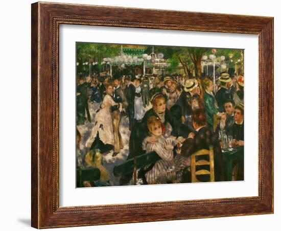 Dance at the Moulin De La Galette, 1876-Pierre-Auguste Renoir-Framed Giclee Print