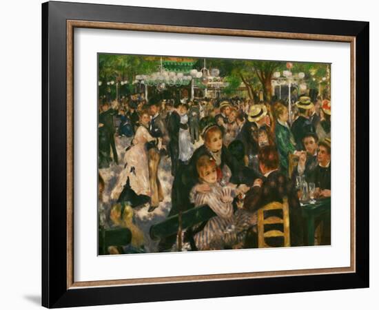 Dance at the Moulin De La Galette, 1876-Pierre-Auguste Renoir-Framed Giclee Print