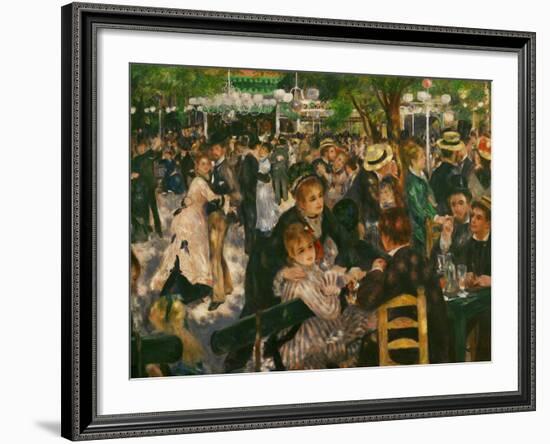 Dance at the Moulin De La Galette, 1876-Pierre-Auguste Renoir-Framed Giclee Print