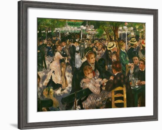 Dance at the Moulin De La Galette, 1876-Pierre-Auguste Renoir-Framed Giclee Print