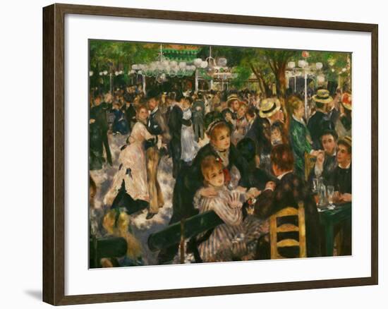 Dance at the Moulin De La Galette, 1876-Pierre-Auguste Renoir-Framed Giclee Print