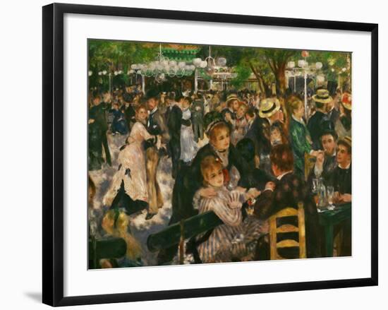 Dance at the Moulin De La Galette, 1876-Pierre-Auguste Renoir-Framed Giclee Print